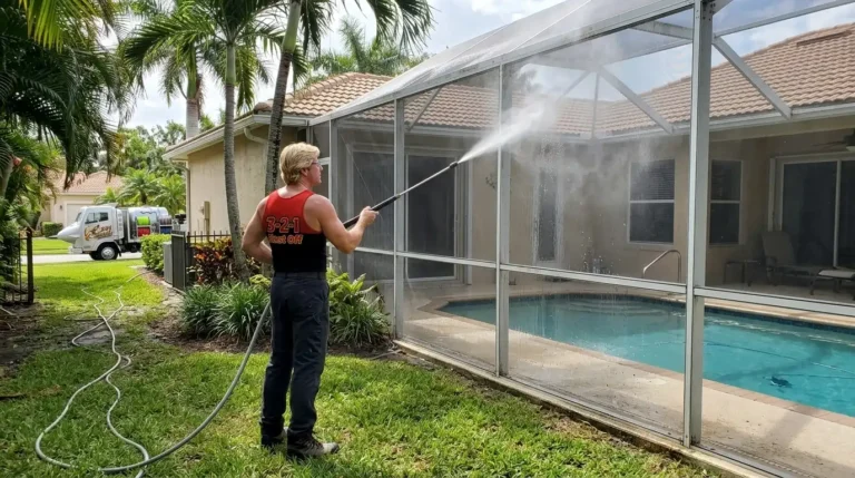 Lanai and screen enclosure cleaning in Naples FL